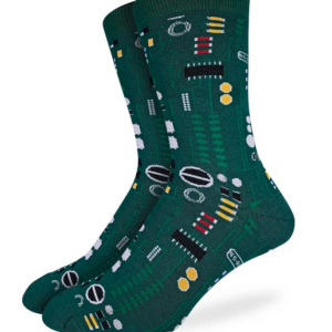 Men's Basic Crew Socks: Circuit Board